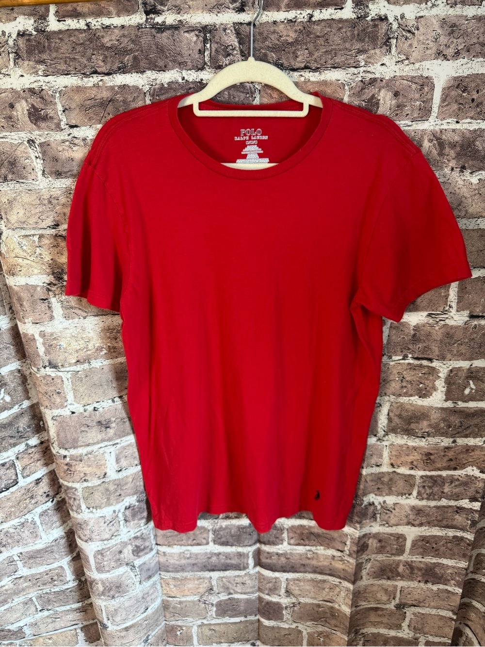 Polo Ralph Lauren Men’s Medium Red Classic Fit Cotton Crewneck T-Shirt